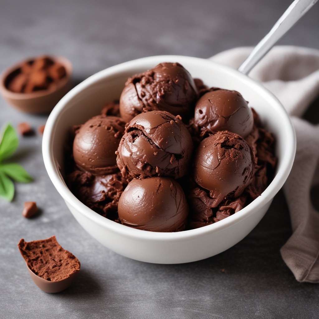 Chocolate Gelato in a bowl